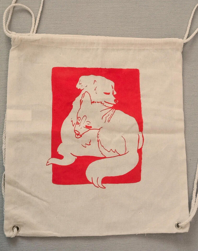 Backpack "Perros abrazados"